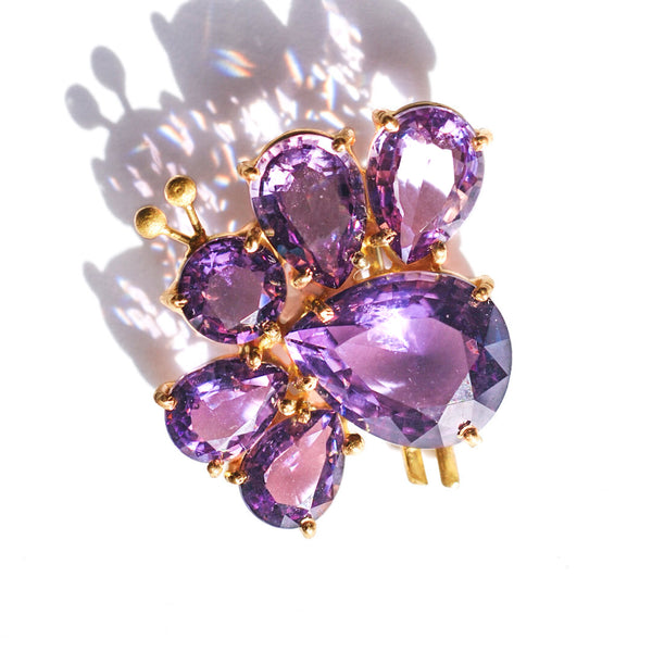 Amethyst Bumblebee Brooch