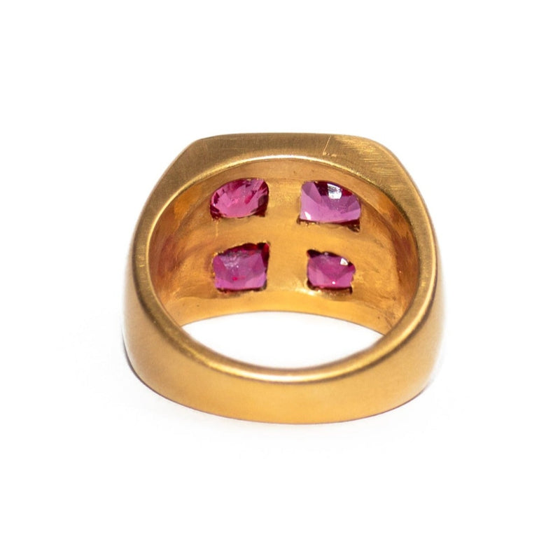 Rubellite, Pink Sapphire  & Spinel Mondrian Ring