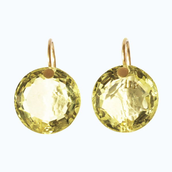 Lemon Quartz Brilliant Earrings