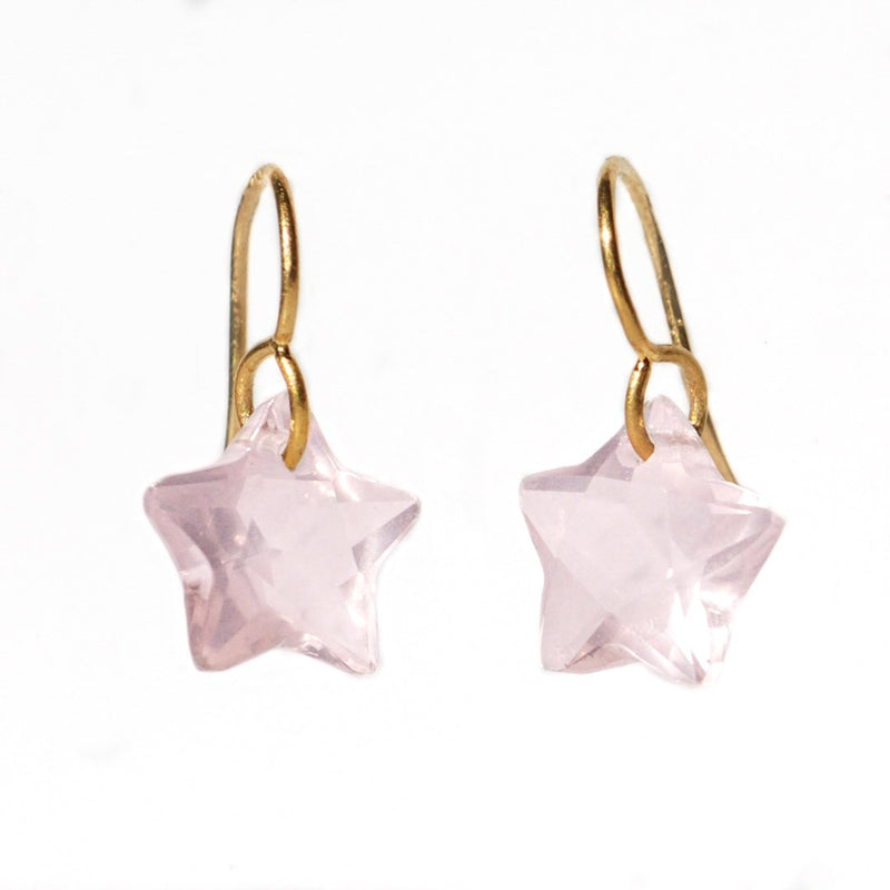 Small Dangling Rose Quartz Wonder Earrings