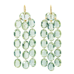 Green Quartz Waterfall Earrings