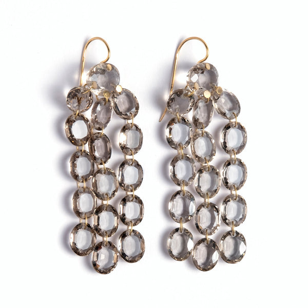 Smokey Quartz Waterfall Earrings