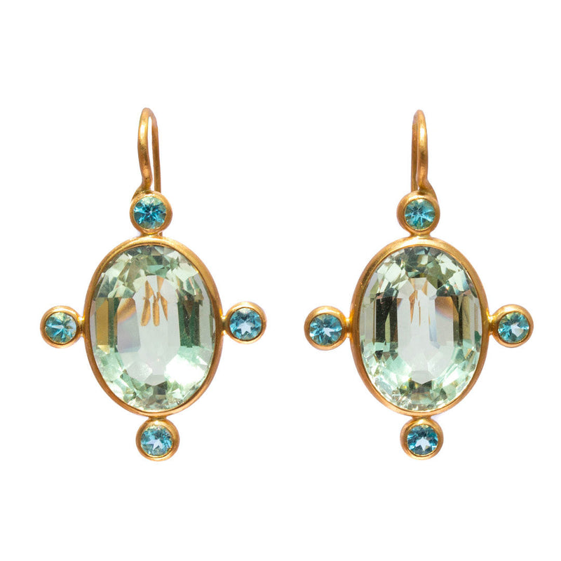 Green Quartz & Apatite Constantinople Earrings