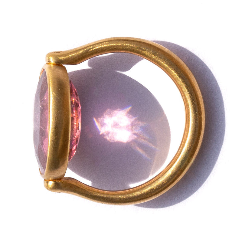 Pink Tourmaline Swivel Ring
