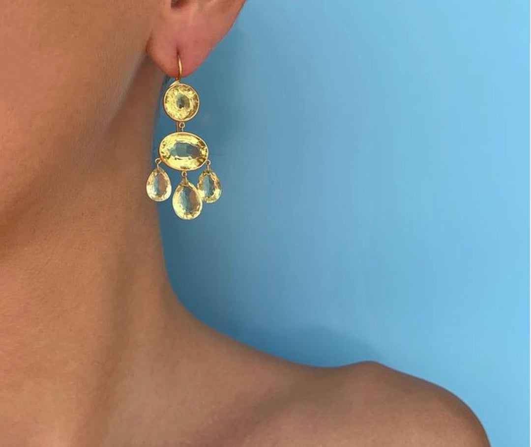 Lemon Quartz Gabrielle d'Estrées Earrings – Marie-Hélène de Taillac - US