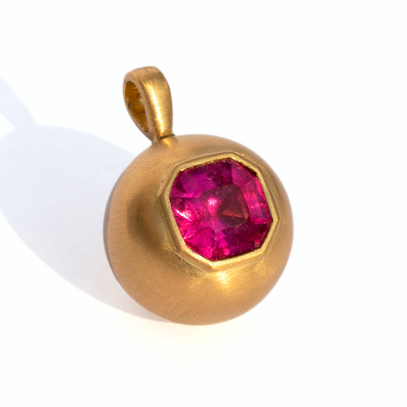 Pink Tourmaline Sphere Pendant