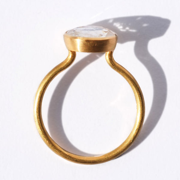 Rainbow Moonstone Miniature Princess Ring