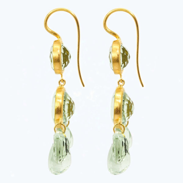 Green Quartz Gabrielle D'Estrées Earrings