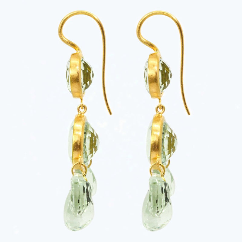 Green Quartz Gabrielle D'Estrées Earrings